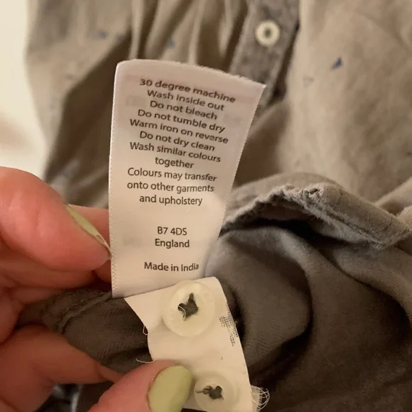 Men's green/gray Short Sleeve Shirt - Picture 5 of 6